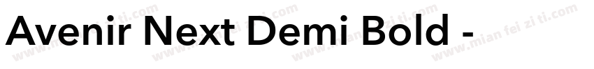 Avenir Next Demi Bold 半粗体字体转换